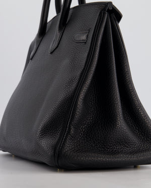 Hermès Birkin 35 Retourne Bag in Noir Togo Leather with Gold Hardware