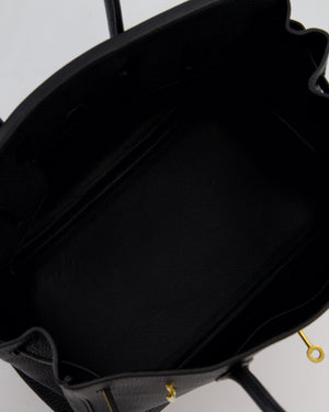Hermès Birkin 35 Retourne Bag in Noir Togo Leather with Gold Hardware