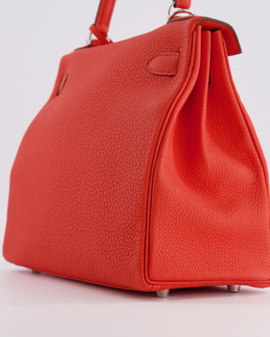 Hermès Kelly 28 Retourne Bag in Capucine Togo Leather with Palladium Hardware