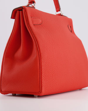 Hermès Kelly 28 Retourne Bag in Capucine Togo Leather with Palladium Hardware