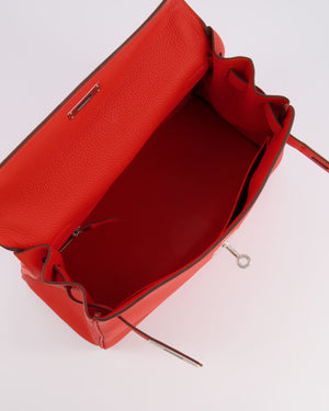 Hermès Kelly 28 Retourne Bag in Capucine Togo Leather with Palladium Hardware