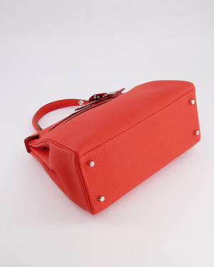 Hermès Kelly 28 Retourne Bag in Capucine Togo Leather with Palladium Hardware