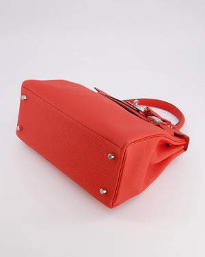 Hermès Kelly 28 Retourne Bag in Capucine Togo Leather with Palladium Hardware