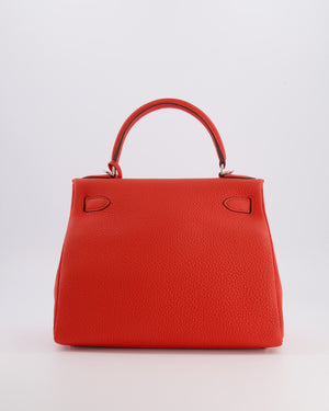Hermès Kelly 28 Retourne Bag in Capucine Togo Leather with Palladium Hardware