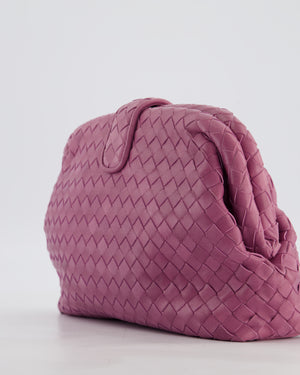 Bottega Veneta Pink Leather Small Lauren 1980 Leather Clutch Bag