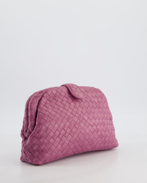 Bottega Veneta Pink Leather Small Lauren 1980 Leather Clutch Bag