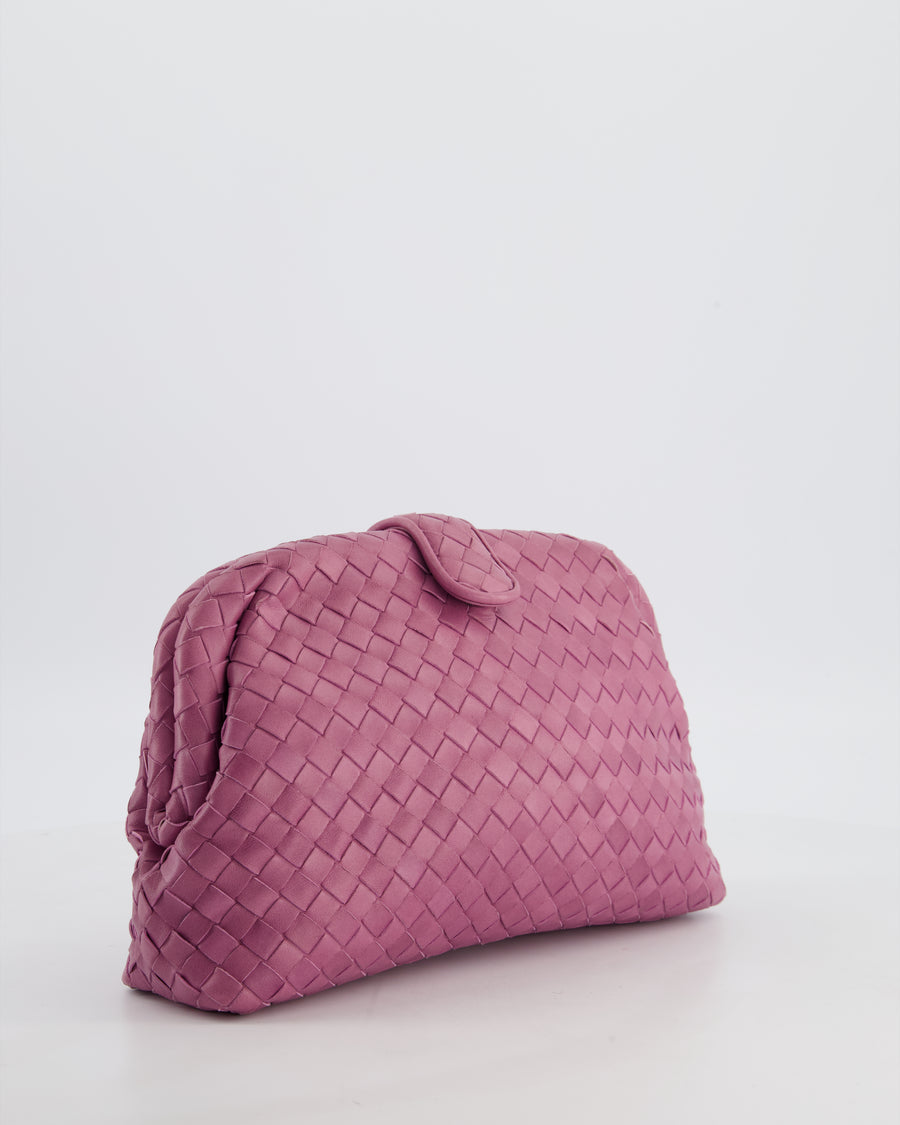 Bottega Veneta Pink Leather Small Lauren 1980 Leather Clutch Bag