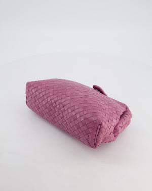 Bottega Veneta Pink Leather Small Lauren 1980 Leather Clutch Bag