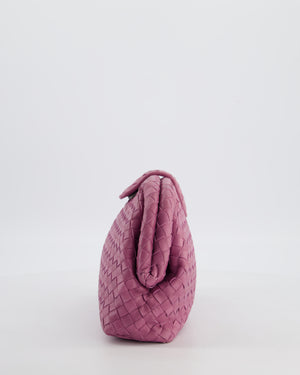 Bottega Veneta Pink Leather Small Lauren 1980 Leather Clutch Bag