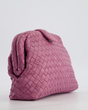 Bottega Veneta Pink Leather Small Lauren 1980 Leather Clutch Bag