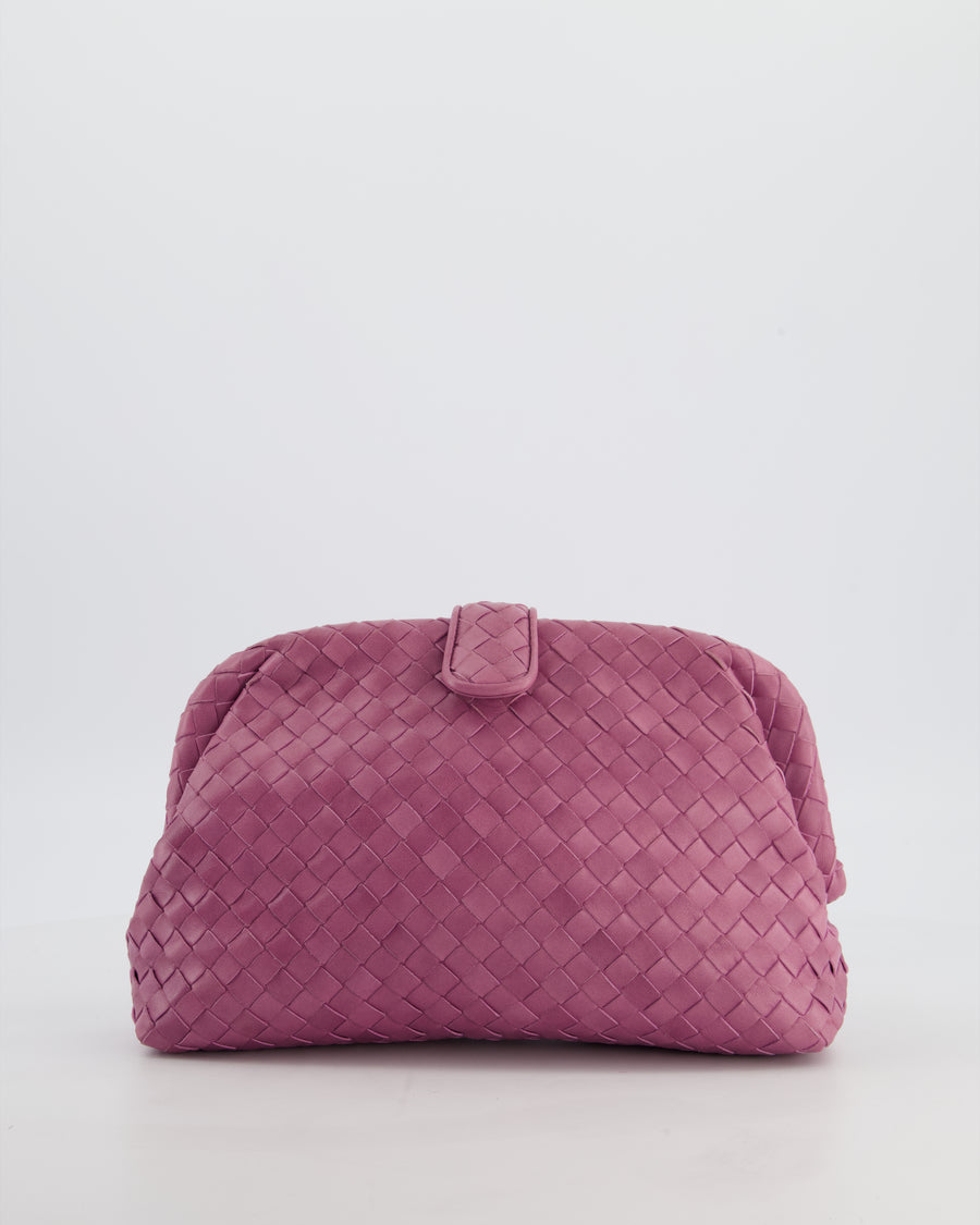 Bottega Veneta Pink Leather Small Lauren 1980 Leather Clutch Bag