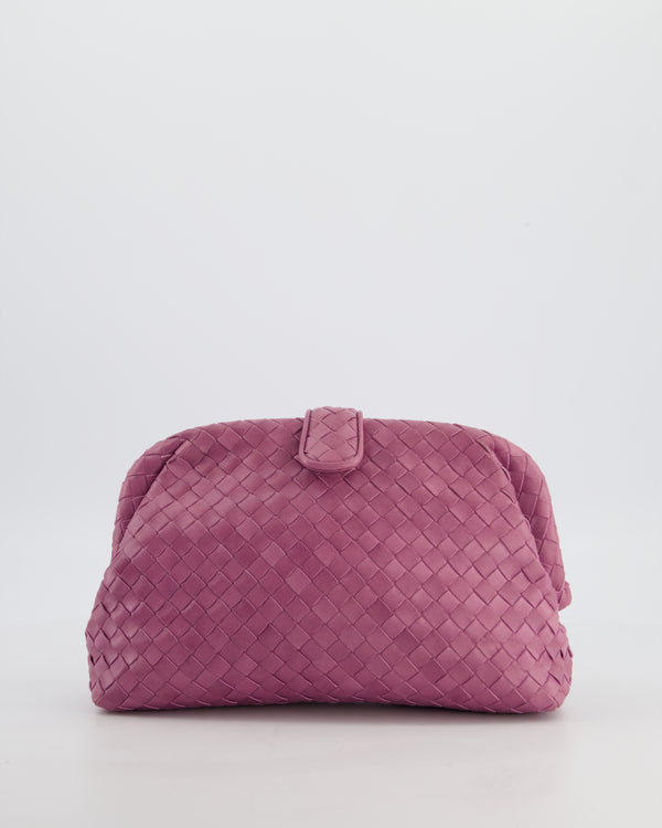 Bottega Veneta Pink Leather Small Lauren 1980 Leather Clutch Bag