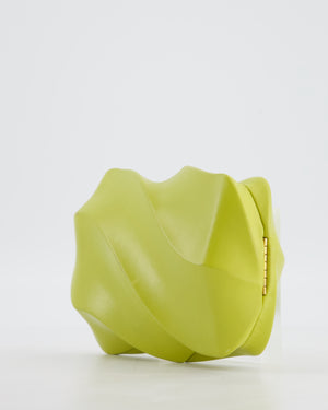 Bottega Veneta Kiwi Green Whirl Clutch Bag