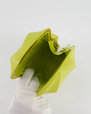 Bottega Veneta Kiwi Green Whirl Clutch Bag