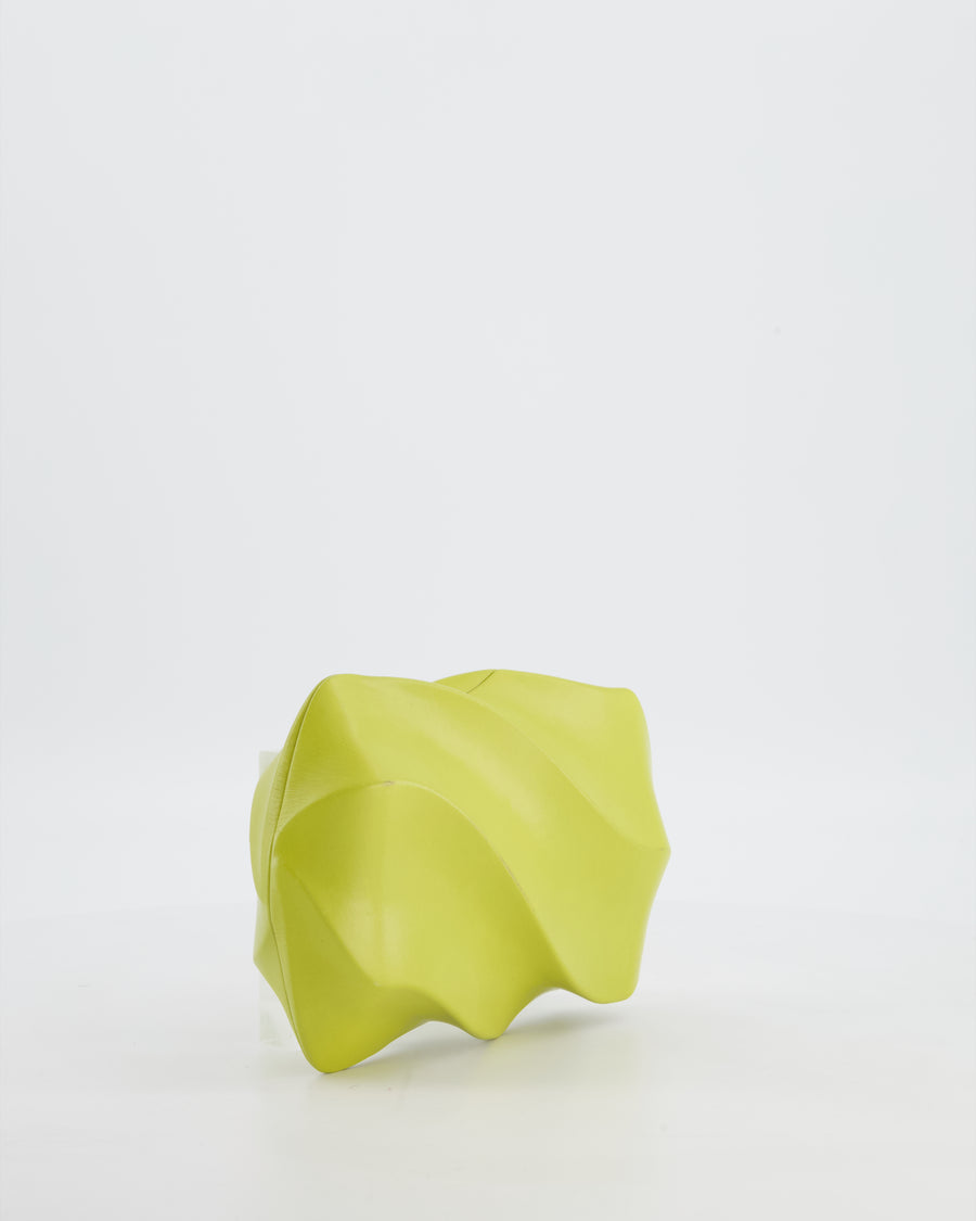 Bottega Veneta Kiwi Green Whirl Clutch Bag