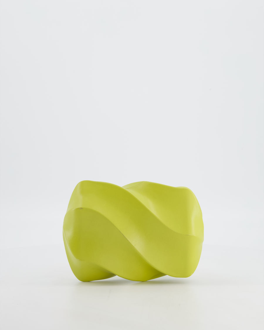 Bottega Veneta Kiwi Green Whirl Clutch Bag