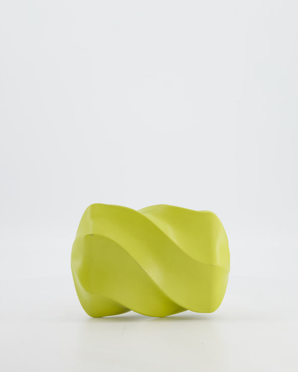 Bottega Veneta Kiwi Green Whirl Clutch Bag