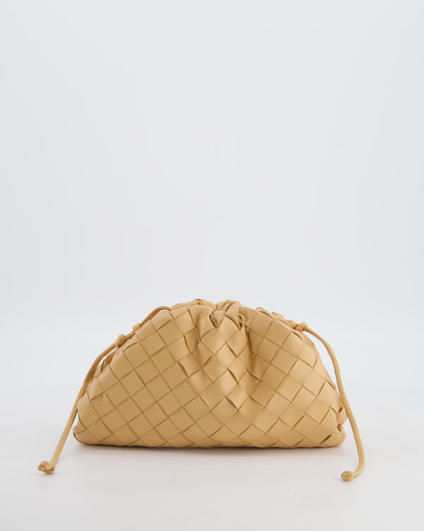 Bottega Veneta Beige Mini Intrecciato The Pouch Bag