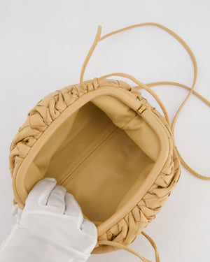 Bottega Veneta Beige Mini Intrecciato The Pouch Bag