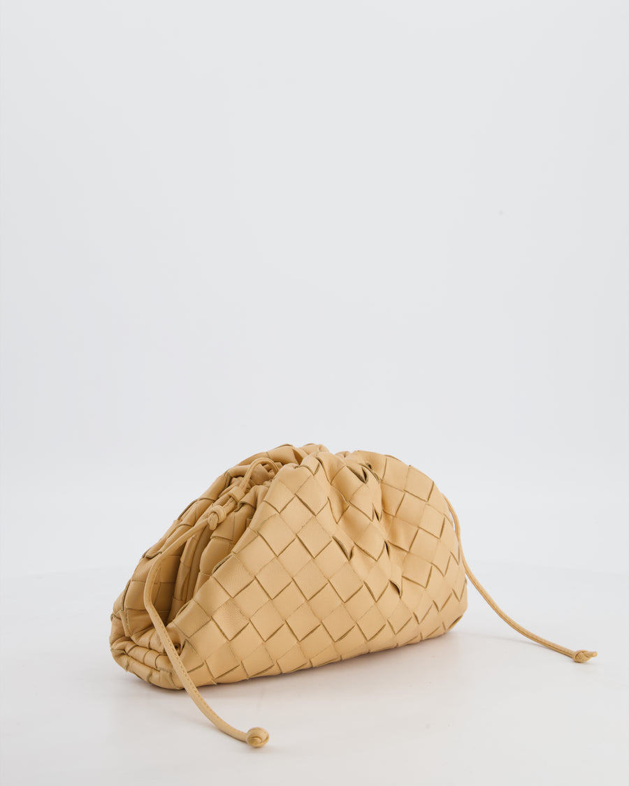 Bottega Veneta Beige Mini Intrecciato The Pouch Bag