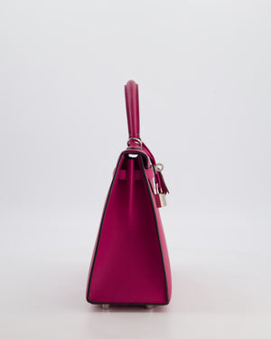 *FIRE PRICE* Hermès Kelly 25 Sellier Bag in Rose Pourpre Epsom Leather with Palladium Hardware