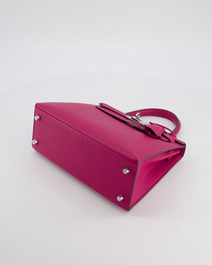 *FIRE PRICE* Hermès Kelly 25 Sellier Bag in Rose Pourpre Epsom Leather with Palladium Hardware