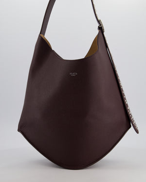 Alaïa Le Gail Large Leather Tote Bag with Adjustable Shoulder Strap with Adorned Studs and Silver Studded Base