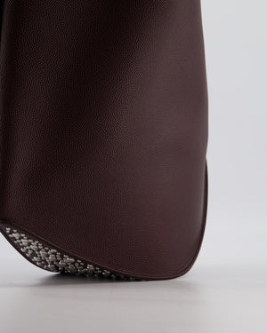 Alaïa Le Gail Large Leather Tote Bag with Adjustable Shoulder Strap with Adorned Studs and Silver Studded Base