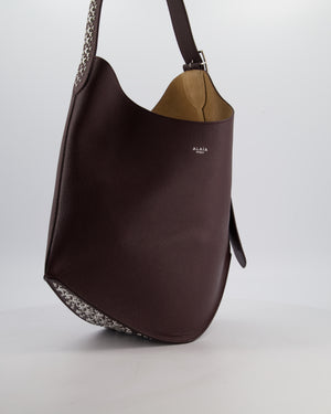 Alaïa Le Gail Large Leather Tote Bag with Adjustable Shoulder Strap with Adorned Studs and Silver Studded Base