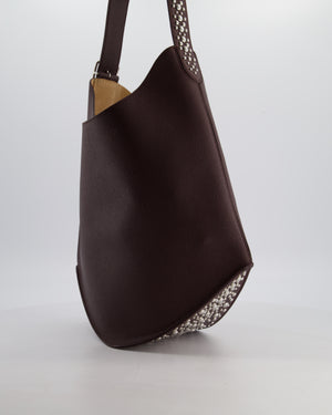 Alaïa Le Gail Large Leather Tote Bag with Adjustable Shoulder Strap with Adorned Studs and Silver Studded Base