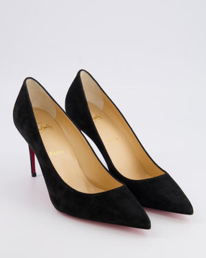 Christian Louboutin Black Suede Heeled Pumps Size EU 39.5