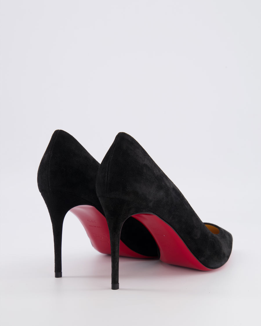 Christian Louboutin Black Suede Heeled Pumps Size EU 39.5