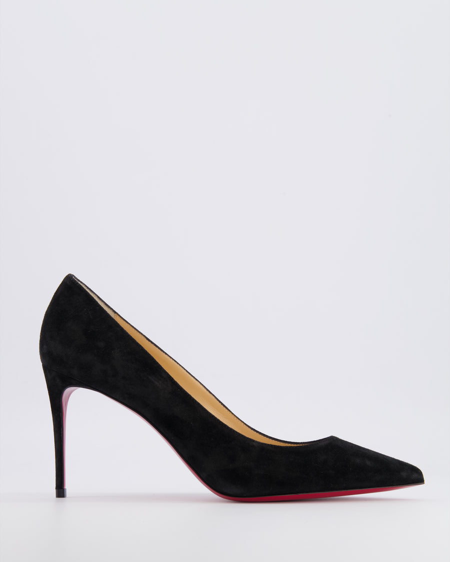 Christian Louboutin Black Suede Heeled Pumps Size EU 39.5