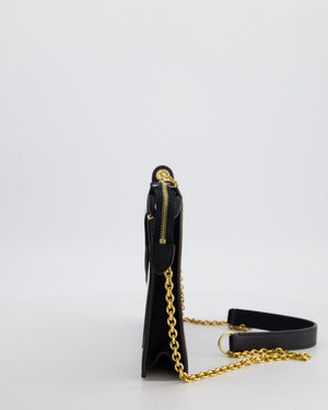 Celine Black, White, and Green Tricolour Leather Pocket Envelope Zip Crossbody Bag with Gold Hardware