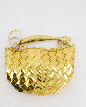 Bottega Veneta Gold Mini Sardine Intrecciato Leather Bag with Gold Hardware RRP £2,750