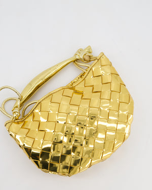Bottega Veneta Gold Mini Sardine Intrecciato Leather Bag with Gold Hardware RRP £2,750