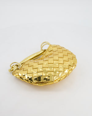 Bottega Veneta Gold Mini Sardine Intrecciato Leather Bag with Gold Hardware RRP £2,750