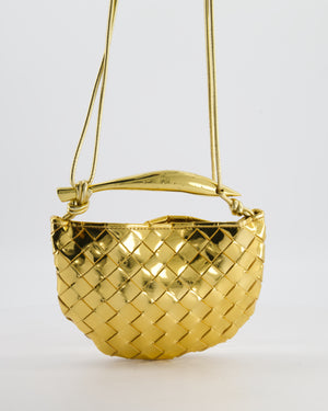 Bottega Veneta Gold Mini Sardine Intrecciato Leather Bag with Gold Hardware RRP £2,750