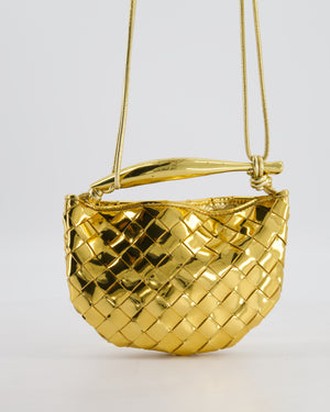 Bottega Veneta Gold Mini Sardine Intrecciato Leather Bag with Gold Hardware RRP £2,750