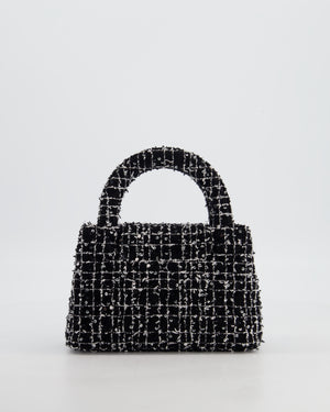 *HOT & RARE* Chanel Black & White Tweed and Sequin Small Kelly Bag with Brushed Antique Gold Hardware