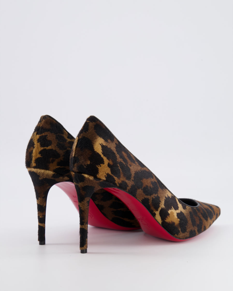 Christian Louboutin Brown Leopard Print Ponyhair Heeled Pumps Size EU 39