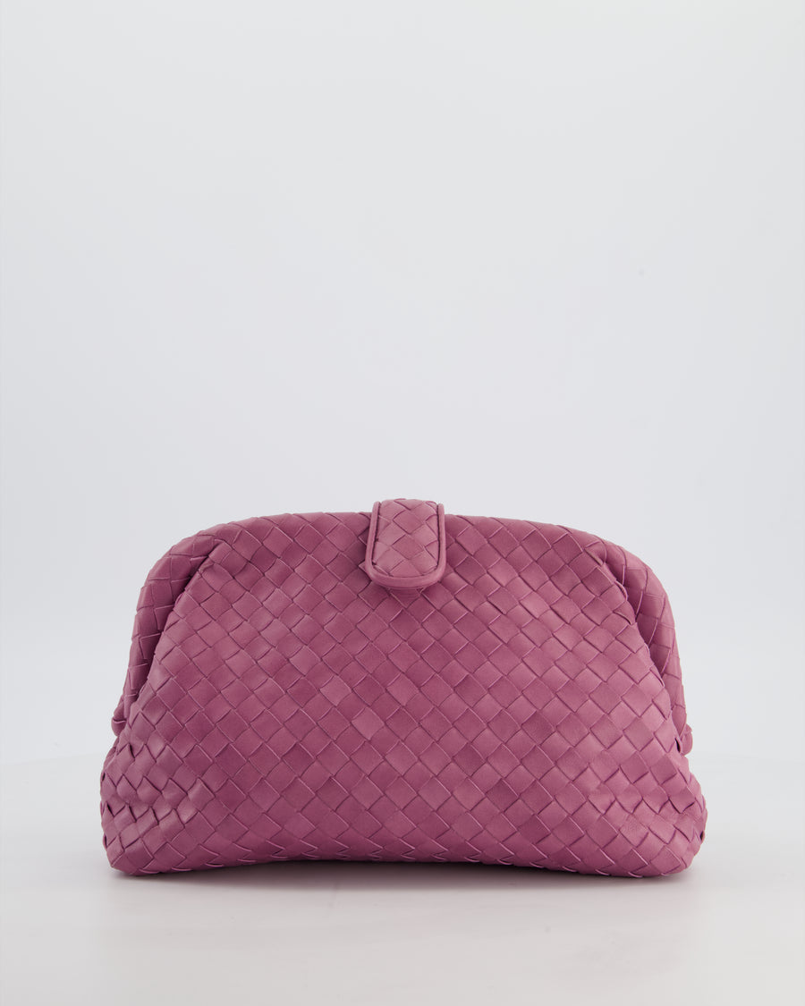 Bottega Veneta Pink Leather Small Lauren 1980 Leather Clutch Bag