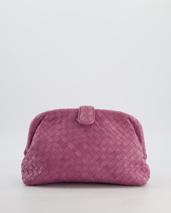 Bottega Veneta Pink Leather Small Lauren 1980 Leather Clutch Bag