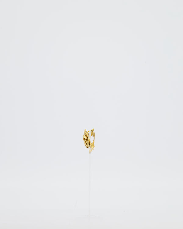 Chanel 94/A 24ct Gold Plated Square CC Earrings