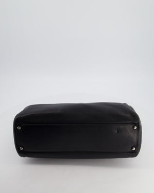 Chanel Vintage Black Executive Reissue Tote Bag in Calfskin Leather with Silver Hardware