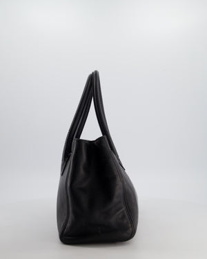 Chanel Vintage Black Executive Reissue Tote Bag in Calfskin Leather with Silver Hardware