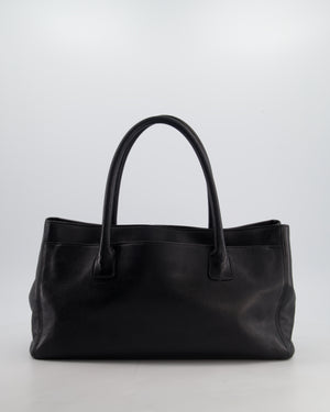 Chanel Vintage Black Executive Reissue Tote Bag in Calfskin Leather with Silver Hardware