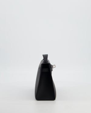 *RARE* Hermès Mini Kelly Pochette Bag in Noir Swift Leather with Palladium Hardware