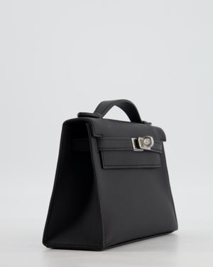 *RARE* Hermès Mini Kelly Pochette Bag in Noir Swift Leather with Palladium Hardware