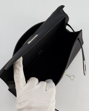 *RARE* Hermès Mini Kelly Pochette Bag in Noir Swift Leather with Palladium Hardware